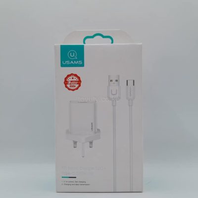 Type-C Charger Kit Kenya – USAMS T21 UK Plug | Essential Android Charging Solution